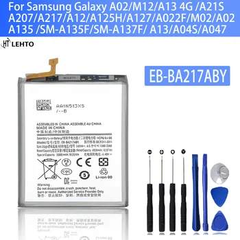 100% Originalus EB-BA217ABY Baterijos Samsung Galaxy M12/ A13 4G / A135/ A21S / A207 / A217 / A12 / A125H Telefono Bateria