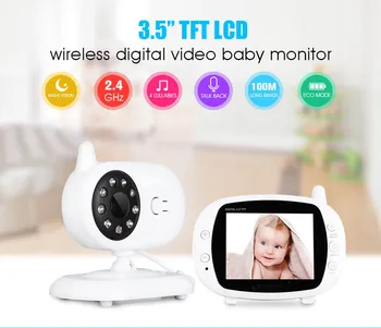 3.2 colių Kūdikio Monitorius Su LCD Aukle 2 Garso Kalbėti Naktinio Matymo Vaizdo Auklė 4 Lopšinė Temperatūra Kūdikių Stebėjimo Kameros