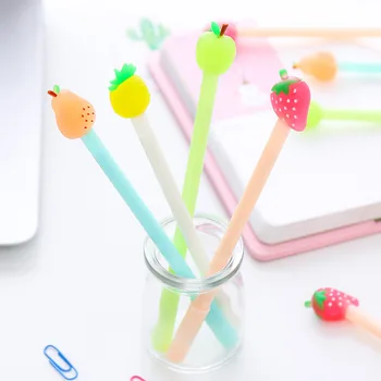 40 Vnt. Saldainių spalvos šviežių vaisių gelio rašiklis Korėja kūrybos studentų vandens rašiklis vaisių stacionarių mokyklos kawaii mokyklos reikmenys
