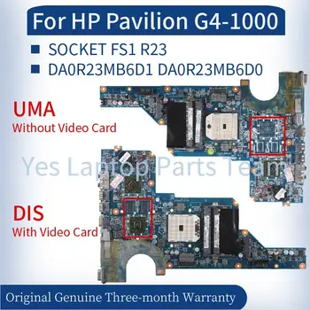DA0R23MB6D1 DA0R23MB6D HP Pavilion G4-1000 Nešiojamas Mainboard 649950-001 649948-001 LIZDAS FS1 R23 DDR3 Nešiojamojo kompiuterio Plokštė