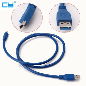 Greitis USB 3.0 Type-A Male į Mini USB 3.0 Mini 10pin Vyrų Mėlyno Laido 30cm/0,3 m 60cm/0,6 m, 100 cm/1m 150cm/1,5 m 300cm/3m 500cm/5m