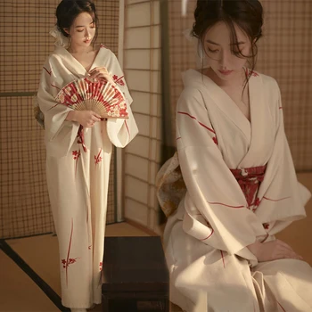 Japonijos Tradicinių Kimono Megztinis Moterims Suknelė, Vonia, Chalatas, Yukata Geiša Cosplay Apranga Azijos Veiklos Photoshooting