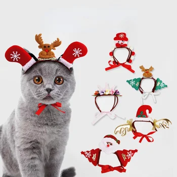 Juokingas Kalėdų Šukuosena Šunų ir Kačių, elnių ragai Apdaila, Pet Skrybėlę
