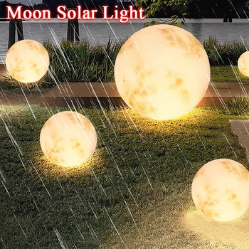 Kūrybiškumo Mėnulis Grindų Lempos, LED Lauko Vejos Lempos Atmosfera Lempos Žemės Įterpti Dekoratyvinis Kraštovaizdžio Lempos Saulės Sodas Šviesos Karšto