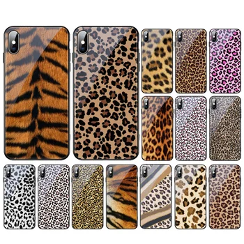Leopardas spausdinti Stiklo telefono dėklas Samsung Galaxy S22 S23 S20 S21 Ultra S20 S21 S22 S20FE A52 A33 A32 A13