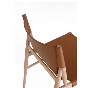 M68 italijos minimalistinio stiliaus balno oda valgomojo kėdė dizaineris kavos parduotuvė atsitiktinis derybų kėdė iš medžio masyvo šiuolaikinės minimalaus