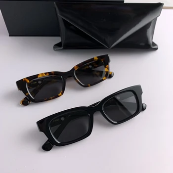 Naujas Prabangos Prekės Dizainerio Mados ŠVELNUS Akiniai nuo saulės 1996 M. Vyrai Moterys Aikštėje Didelis langas Derliaus Acetatas UV400 Saulės akiniai Su dėžute