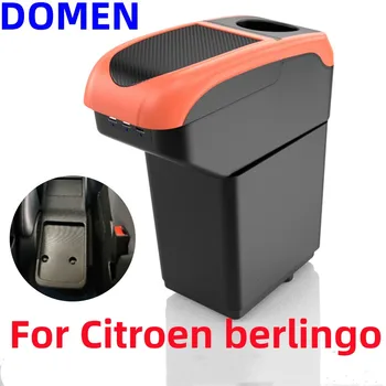 Naujos Saugojimo Dėžutė Citroen berlingo skirta porankiu dėžutės vidaus apdailos USB Įkrovimas