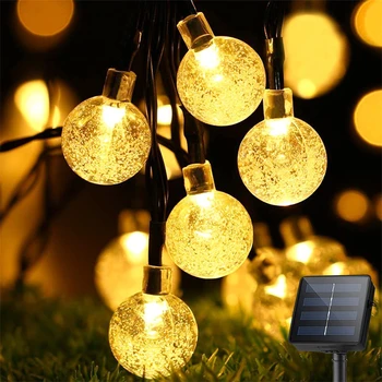 Saulės Styginių Šviesos Lauko 200 LED 8 Režimai Crystal Ball/Pasakos Šviesos Vandeniui Saulės energija Varomas Šmėžavimas Dekoro Lempa Šalies Sodas