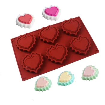 Silikono Torto Formos Nėrinių Meilės Širdies Formos Tortas Bakeware Kepimo Įrankiai 3D Duona, Pyragai, bandelės, Pelėsių Pica Visos 