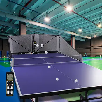 Stalo Teniso Rutulio Mašina su Kamuoliu Collet Gaudyti Ju, Ping Pong Robotas Treneris Pradedantiesiems Vykdyti