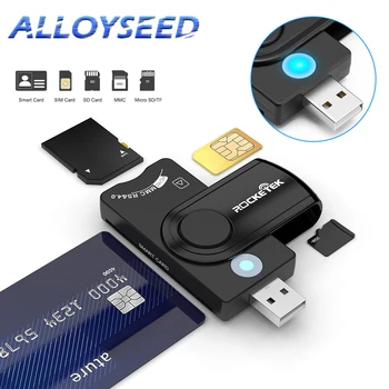 USB SIM Smart Card Reader Banko Kortele IC/ID EMV SD TF MMC Kortelių Skaitytuvas USB-CCID ISO7816 DNI Pilietis Atminties Kortelių Skaitytuvas Adapteris