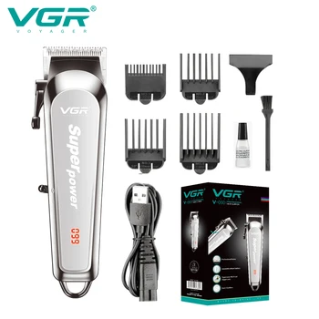 VGR Plaukų Clipper Profesionalios Plaukų Žirklės Elektrinės Mažesne Mašina Įkraunamas LED Ekranas, Bevielis Plaukų Clipper Vyrams V-060