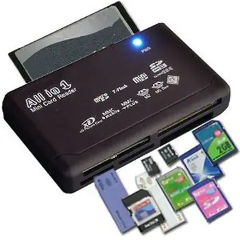 Viskas Viename Kortelių Skaitytuvą, USB 2.0 SD Kortelių Skaitytuvas Adapteris Parama TF CF, SD, Mini SD, SDHC MMC MS, XD su USB Laidu