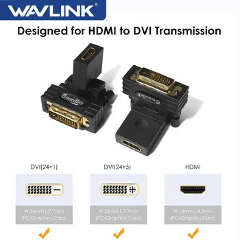 Wavlink DVI į HDMI Adapteris 1080P HD USB3.0/USB 2.0 VGA/DVI/HDMI Suderinamus Vaizdo Grafikos Adapteris Kelis Monitorius Rodo