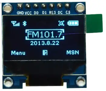 0.96 colių Mėlyna OLED Modulis SSD1306 Ratai SSD 128*64 IIC/SPI Sąsaja 7 pin