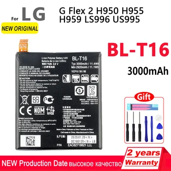 100% Originalus 3000mAh baterija BL-T16 Baterija LG G Flex 2 H950 H955 H959 LS996 US995 Išmaniųjų Telefonų Aukštos kokybės elementus Su Įrankiais