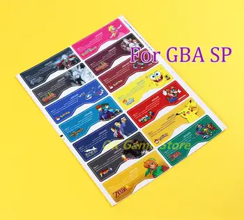 100sets/daug Custom Design Įklija, GBA Už Nintend Gameboy Advance Etiketės, Lipdukai GBA SP Konsolę Atgal Tegus