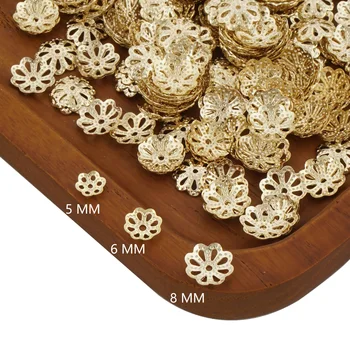 100vnt Aukso Užpildytas Granulių Kepurės - Filigranas Stiliaus Papuošalai Priėmimo ir Kaklo Papuošalai Priėmimo Tiekimą Karoliai Kūriniai