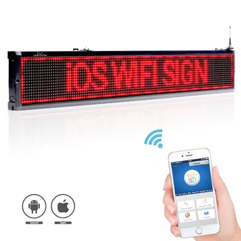 101CM Wifi belaidžio nuotolinio valdymo Programuojami Reklama LED Tekstas Temperatūra Rodyti Lenta, patalpų Raudona ekranas Ekranas Verslo