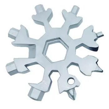 18-in-1 Sniego Keychain Įrankiai Multi-tool Derinys Veržliarakčiai Nerūdijančio Plieno Sniego Formos Lauko Nešiojamų Snaigės Kišenėje Įrankis