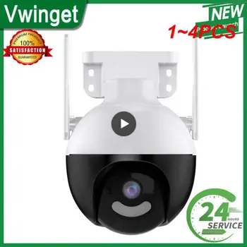 1~4PCS PTZ Wi-fi IP Kamera 4K AI Žmogaus Aptikimo Spalva Naktinio Matymo Garso ir Vaizdo Stebėjimo Kameros Lauko CCTV Saugumo