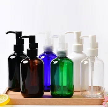 200MLPlastic PET butelis siurblys losjonas/emulsija/fondas/serumo/šampūnas esmė tonerio drėgmės, skystis odos priežiūros kosmetikos pakuotės