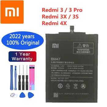 2022 Metų Originalią Bateriją BM47 4100mAh Už Xiaomi Redmi 3 / 3 / 3X / 3 Pro / 4X Originali Telefono Baterija Baterijos