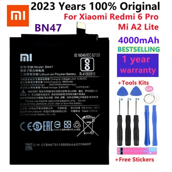 2023 Metų Pradinio 4000mAh BN47 Bateriją Už Xiaomi Redmi 6 Pro / Mi A2 Lite Bateria Batterie Mobiliojo Telefono Baterijas
