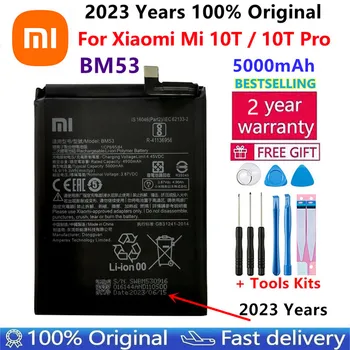 2023 Metų Xiao mi 100% Originalus Telefonas, Baterija Xiaomi Mi 10T 10T Pro 5000mAh BM53 Aukštos Qulity Pakeitimo Baterijas Bateria