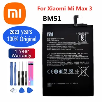 2023 metų Xiaomi 100% Originalią Bateriją Už Xiaomi Mi Max 3 Max3 BM51 Originali Telefono Baterija 5500mAh + Nemokamas Įrankiai