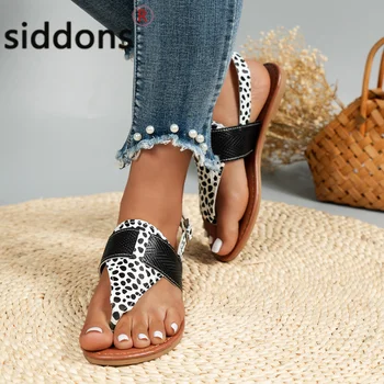 2023 nauja seksuali leopardas spausdinti butas sandalai peep-toe atsitiktinis sandalai moterims lauko basutės