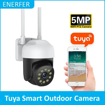5MP Tuya Smart PTZ Kamera 1080P Ai Auto Stebėjimo Namų Saugumą, Lauko CCTV Tinklo Kameros