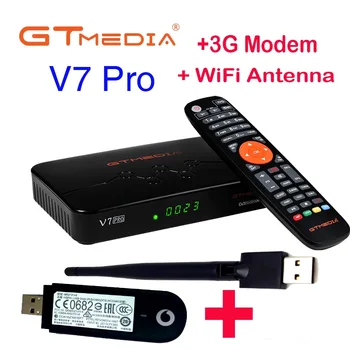 60PCS/Daug GTMEDIA V7 Pro DVB-S2 H. 265 DVB-T2 Palydovinis Imtuvas Dekoderis Sausumos HD tv box, Set Top Box, GTmedia V7 Įrodymo