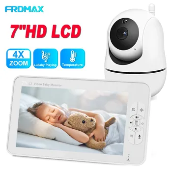 7 Colių Video Baby Monitor Belaidžio PTZ 4X Zoom Saugumo Kameros Motina Vaikai Stebėjimo Kameros Su Temperatūros Ekranas