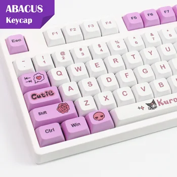 ABACUS XDA Keycaps PBT 131 Klavišus Dažų Sublimacijos Japonų Anime Keycap Rinkinys, skirtas 