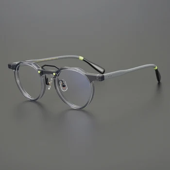 acetato apvalių akinių rėmeliai vyrų Asmeninį AUKŠČIAUSIOS kokybės rankų darbo dizaineris akiniai Trumparegystė skaityti moterų recepto akiniai