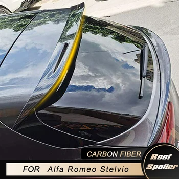 Automobilių Galinis Stogo Langą Lūpų Spoileris Sparno Alfa Romeo Stelvio 2017 2018 Bazės, Sporto Ulitity TI Quadrifoglio Anglies Pluošto FRP Juoda