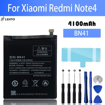 BN41 BN-41 Baterijos XIAOMI Redmi 4 PASTABA / Note 4X MTK Gel X20 Remontas Dalis Originalaus Talpa Mobiliojo Telefono Baterijas Bateria