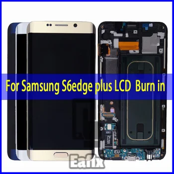 Dega Šešėliai Originalus Samsung Galaxy S6 krašto plius LCD Su Rėmu G928F G928T Jutiklinis Ekranas Ir 5,7 Colių OLED Asamblėja