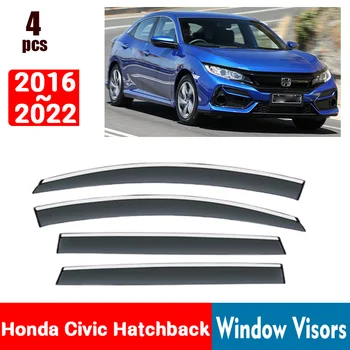 Honda Civic Hečbekas 2016-2022 Langą Skydeliai Lietaus Apsaugas, Langai, Lietaus Reflektoriai Markizės Shield Ventiliacijos Guard Atspalvį Dangtis