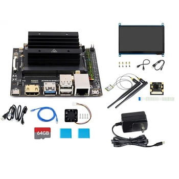 Hot Jetson Nano 4G Lite DEV Kit+Core Board+64G SD Kortelę+Cardreader+7Inch Ekranas+Kamera+Tinklo plokštė+Maitinimo