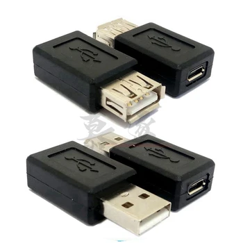 Juoda USB 2.0, A Tipo Moterų, Mikro&MINI USB B Moterų Adapterio Kištuką Konverteris usb 2.0, Mikro usb jungtis, didmeninė