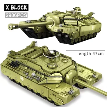 Karinės Serijos T28 Super Sunkusis Tankas Blokai Nustatyti WW2 Šarvuotos Bakas Ginklų Kariai Plytų Suaugusiųjų Žaislai Vaikams Berniukas Dovanos