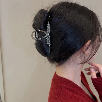 Korėjos Mados Plaukų Žnyplės Temperamentas Aukso Patraukti Kviečių Ausies Metalo Plaukų Clips Elegantiška Vintage Lankelis Plaukams Įrašus Plaukų Aksesuarai