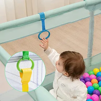 Kūdikių Vaikščiojimo Asistentas Patraukite Žiedą Saugos Mokymosi Atsistoti Žiedai Playpen Lovelę Kabliukai Lova Rankos Pratybų Salėje Bamblys