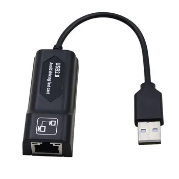 Laidinio USB 2.0 Į Rj45 Lan Ethernet Adapteris 10/100Mbps Tinklo Kabelis Xiaomi Mi Box 