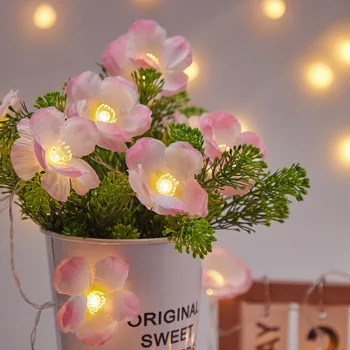 LED Eilutės Žibintai Pasakų Orchidėja, Gėlių,Gėlių Atostogų Apšvietimas,Gėlių Vaza ,Šalies Atveju Unquie Šviesiai Dekoruoti Miegamojo Puošimas