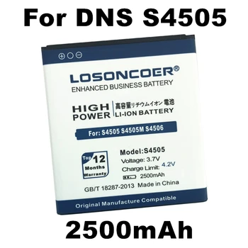 LOSONCOER 2500mAh S4505 Už DNS S4506 S4505 S4505M Mobiliojo Telefono Baterija Baterijos+Greitas Atvykti