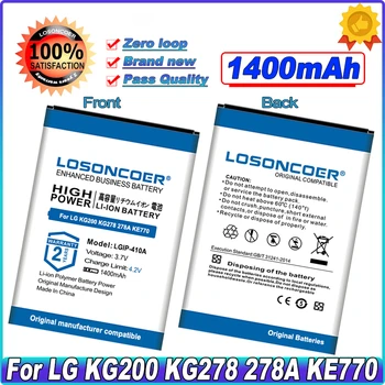 LOSONCOER LGIP-411A LGIP-410A 1400mAh Baterija LG KG200 KG278 278A KE770 KF500 KF510 KG289 KG77